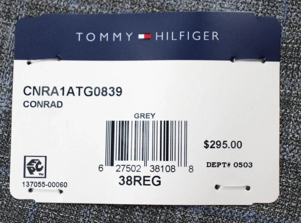 Tommy Hilfiger Sport Coat Mens 38 R Gray Plaid TH Flex Stretch Blazer